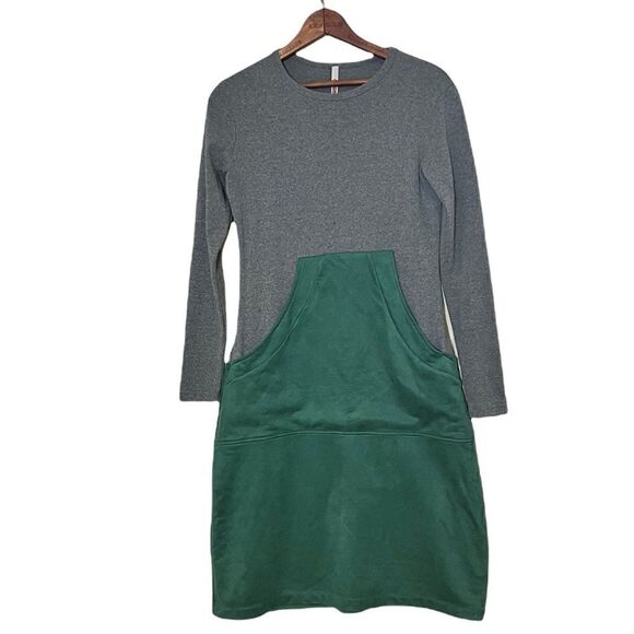 Ginger Long Sleeve Front Pocket Midi Dress - Picture 1 of 5